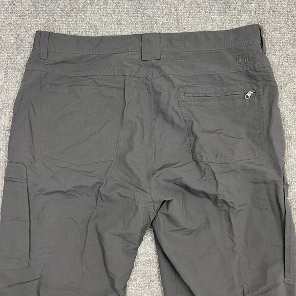 REI Hiking Pant Mens 36X32 Gray Nylon Outdoor Performance Mid Rise Cargo Pocket - Picture 3 of 10